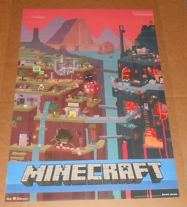 Minecraft Cube Poster 34x22 - Picture 1 of 2
