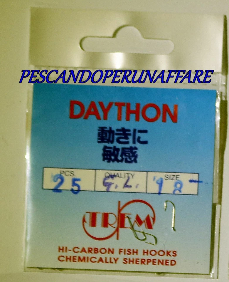 TREM DAYTHON hooks gambo lungo,filo sottile,ardiglione,paletta - Immagine 1 di 1
