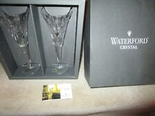 2000 WATERFORD Crystal HAPPINESS Champagne Toasting Flutes w/ Box