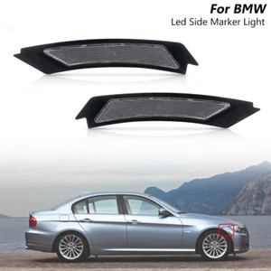 2x Reflector de marcador lateral delantero transparente para 09-11 BMW Serie 3 E90 E91 LCI Sedán 4P - Imagen 1 de 11