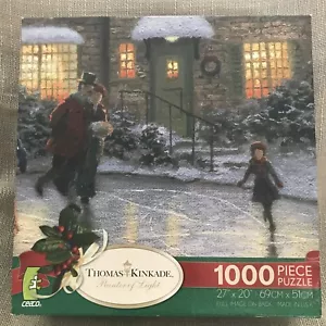 Rompecabezas Thomas Kinkade Skater's Pond 1000 piezas 2008 Ceaco sellado - Imagen 1 de 4