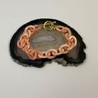 Designer J. Crew Gold-Tone Pink Acetate Adjustable Link Chain Bracelet