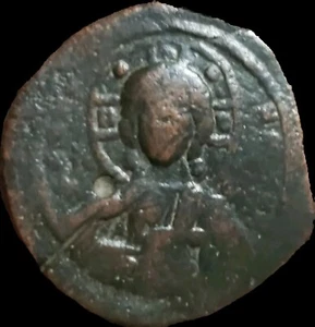 Anonymous 1100 AD.AE Christ Follis, Class B, Jesus King of Kings. AE 30 mm - Picture 1 of 2