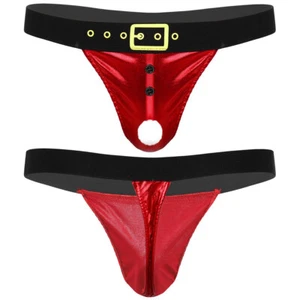 Mens Christmas Boxer Shorts Underwear w/Bell Waistband Santa Briefs Lingerie - Picture 1 of 24