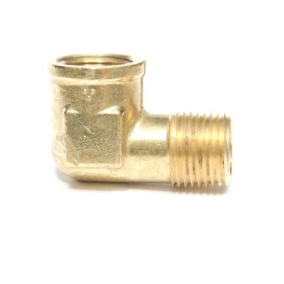 3/4 Npt Male Female Forged Street Elbow Pipe L Brass Fitting Fuel Air Water Oil - Image 1 of 4