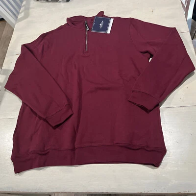Charles River Apparel Men's XL Crosswind Quarter Zip Sweatshirt Pockets Maroon - Image 1 of 4