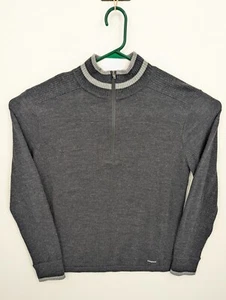 Patagonia Herren 100% Merinowolle anthrazitgrau 1/4 Zip Pullover Sweater, Medium - Bild 1 von 8
