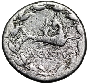 Augustus Cistophoric AR Tetradrachm "Capricorn in Wreath" Fine - Picture 1 of 5