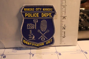 police patch   KANSAS CITY POLICE DEPARTMENT KANSAS IDENTIFICATION UNIT - Picture 1 of 1