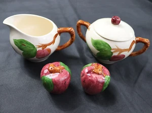 Beautiful Vintage Franciscan Cream and Sugar W/lid Salt Pepper England Excellent - Picture 1 of 5