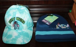 Disney Lilo & Stitch Hot Topic STAY WEIRD Stitch Mütze und STREIFEN BEANIE - Neu! - Bild 1 von 4