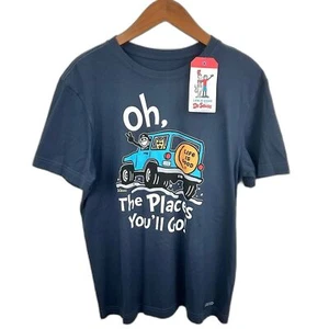 Life Is Good x Dr. Seuss Men's Places Crusher Short Sleeve Tee NWT Size Small - Picture 1 of 12