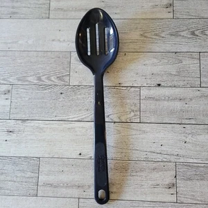 Pyrex Accessories Slotted Spoon 2115 USA 12" Melamine Plastic Blue Utensil Serve - Picture 1 of 12