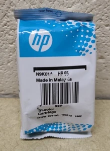 Oryginalny trójkolorowy wkład atramentowy HP 65 w torbie foliowej | N9K01A | Exp 5/2019 - Zdjęcie 1 z 3