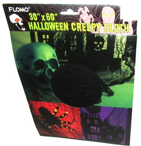 TELA ESPELUZNANTE HALLOWEEN ~ 30" X 60" ~ Negra - Imagen 1 de 1