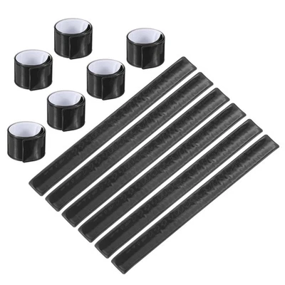 20 Pcs Non-Reflective Slap Bands, Non-Reflector Band Snap Bracelet Black - Imagen 1 de 4