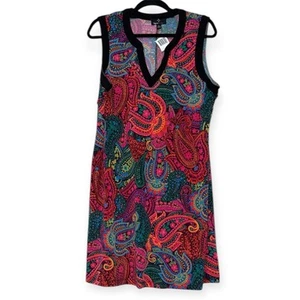 RONNI NICOLE women’s size XL pullover Colorful Paisley Sleeveless Dress floral - Picture 1 of 10