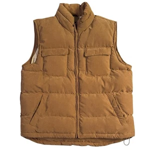 St. John’s Bay Quilted Puffer Faux Down Jacket Vest Brown Men’s M NWT - Picture 1 of 7