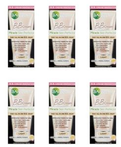 6 X Garnier 50mL BB Cream Miracle Skin Perfector Daily Moisturizer 5 In 1 LIGHT - Picture 1 of 2