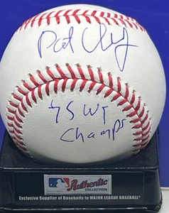 PAT DARCY CINCINNATI REDS 1975 WS CHAMPS SIGNED OML BASEBALL - Picture 1 of 1