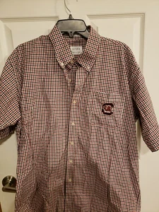 Camicia South Carolina Gamecocks adulto XLarge rossa con bottoni manica corta - Foto 1 di 3