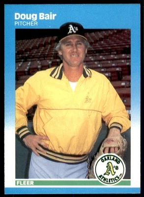 1987 Fleer Doug Bair Oakland Athletics #386 - Image 1 of 2