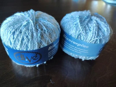 di.Vé Biancospino Azul Pálido Hilo Algodón, Acrílico Viscosa 50g Cada Italia Lote De 2 Foto 1 de 4