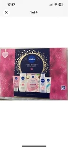 Nivea Feel Rosey Skincare Moments Gift Set Brand New has small damage openings - Picture 1 of 4