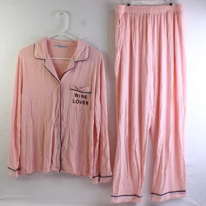 2-teiliges Pyjama-Set Los Angeles Trading Company rosa weinrot Liebhaber Damen M/L - Bild 1 von 5