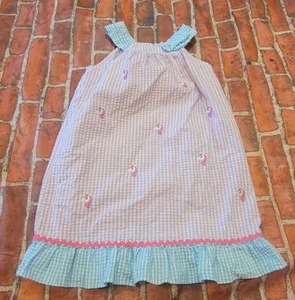 Emily Rose Unicorn Sundress Dress Seersucker Girls SZ 6 Guc - Picture 1 of 1