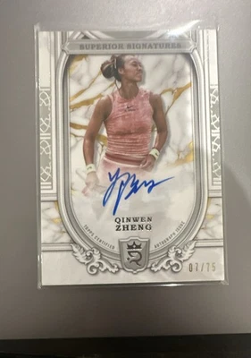 2024 Topps Royalty - Superior Signatures Qinwen Zheng #SS-QZG /75 (AU, RC) - Image 1 of 2