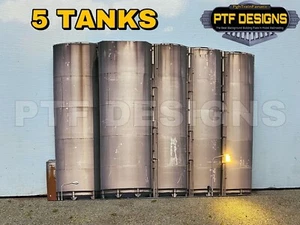 Graffio scala O costruito "I 5 serbatoi" con LED fattoria petrolifera, piatto industriale 1:48 - Foto 1 di 8