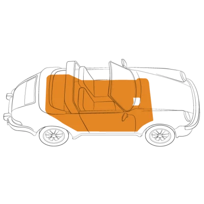 Porsche 911 Carpet Kit 1974-85 Targa RS-Style Plush, Sliverknit, Square Weave - Image 1 of 4