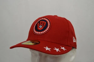 Cappello aderente nuovo MLK Brewers 2018 MLB All Star Game Work Out New Era 59FIFTY taglia 7 - Foto 1 di 10