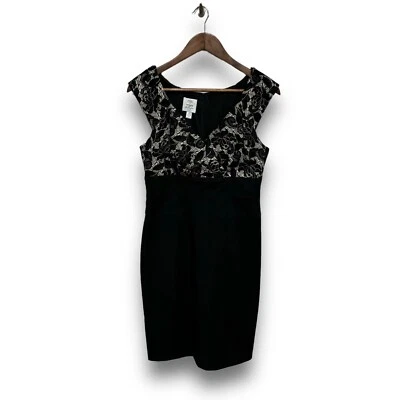 Suzi Chin Maggy Boutique Women's Dress Black Beige Size 8 EUC - Image 1 of 4