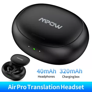 MPOW Wireless Translator Earbuds 114 Languages Real Time AI Translation Earphone - Picture 1 of 24