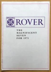ROVER 3.5 LITRE SALOON & COUPE Car in Full Range Sales Brochure 1971 #796 - Picture 1 of 4