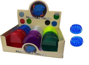 12 x Kunststoff Grinder Crusher Tabak Gewürz Kräuter Mühle Leaf Plastik Display - Bild 1 von 1