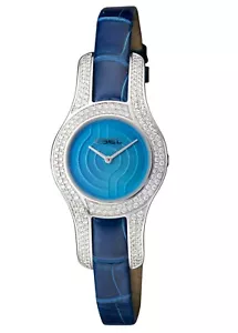 Reloj Ebel Midnight Moonchic Oro Blanco Diamante Banda de Cuero Damas 3157H29 Nuevo - Imagen 1 de 12
