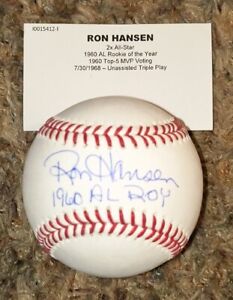 Ron Hansen TriStar Certified COA Hidden Treasures Autographed Auto Baseball 