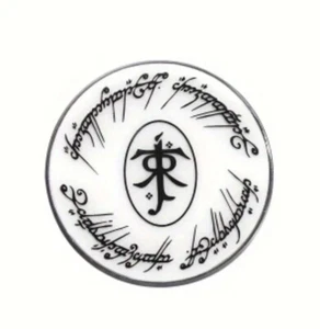 Lord of the Rings - Tolkien's Monogram with Ring inscription Lapel pin - Picture 1 of 3