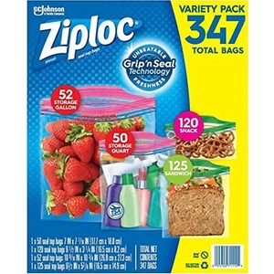 Ziploc Storage Bags, Various Sizes, 347 ct. ( 1 pack ) - Picture 1 of 4