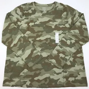 Sonoma XL Top Long Sleeve Women's Shirt Camo Camouflage Green Crew Neck Tee New - Picture 1 of 7
