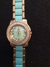Louis Richard Women's Clare Collection Two Tone Turquoise/Gold  Ladies Watch
