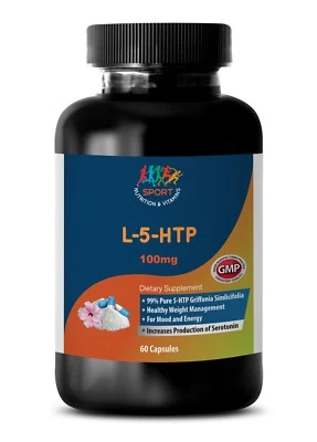 Suero de vitamina C - L-5-HTP - Aumenta el sistema inmunológico - Píldoras para aliviar el estrés - 1 bot Foto 1 de 4