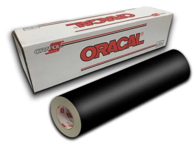 12" X 10ft - Black Matte Oracal 631 Exhibition Cal Vinyl Roll - Image 1 of 2