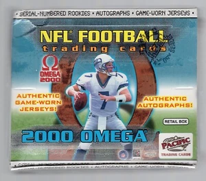2000 PACIFIC OMEGA FOOTBALL FACTORY SEALED RETAIL BOX *LOOK FOR TOM BRADY RC* - Picture 1 of 8
