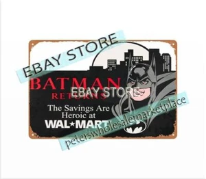 bar club lodge cafe plaques BATMAN RETURNS MOVIE PROMOTIONAL ADS metal tin sign - Picture 1 of 4
