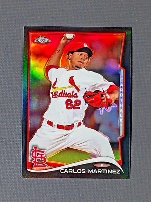 2014 Topps Chrome #54 Carlos Martinez Black Refractor /100 ⚾ - Image 1 of 3