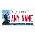 Personalized Oklahoma License Plate 5 Sizes Mini to Full Size Free Shipping